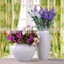Chinese Style Big Size Ceramic Floor White Large Caliber Pottery Flower Vase thumbnail-4