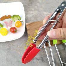 Small High Temperature Resistant Silicone Clip Stainless Steel Barbecue Bread Clip Stainless Steel Barbecue Bread Clip Kitchenware Kitchen Hardware Food Clip thumbnail-4