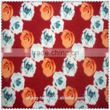 Polyester rose print fabric