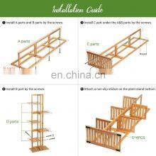 Bamboo Plant Stand Rack Indoor & Outdoor Plant Stand 6 Tier 7 Potted Multiple Flower Planter Pot Holder Shelf Rack Display thumbnail-5