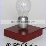 Wood Base Magnetic Levitation Floating Illuminated Bulb