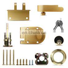 Бронзовая защелка Jimmy Proof Style с антиугонным ночным защелкивающим стержнем, накладной замок с цилиндром из цинка, традиционный антикварный золотой бронзовый замок-штырь thumbnail-5