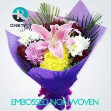 Colorful Embossed Polypropylene Spunbonded Nonwoven Fabric PP Nonwoven Fabric Embossed For Flower Wrapping and Gift Bag thumbnail-5