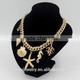 2016 Modern Latest Design Gold Starfish Necklace Handmade Chunky Necklace thumbnail-2