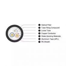Hybrid Fiber Cable Fiber Power Composite Cable for Access Network PE Sheath thumbnail-3