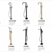 Uniquely Designed Flexibly Installed and Easy to Operate Floor Mounted Bathtub Mixer thumbnail-4