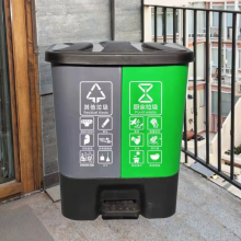 Custom Color 50L HDPE Dustbin for Outdoor Public Use Plastic Garbage Can Box With Lid Pedal for Rubbish/Trash/Garbage/Waste Bins thumbnail-4