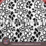 Wholesale Products China Black and White Flower Embroidered Accessories Water Soluble Lace Fabric thumbnail-1