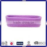 Unisex Elastic Cotton Purple Sport Headband thumbnail-1