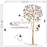 New Arrival XL Our Love is a Story Without End LOVE Tree Wall Sticker Living Room Decoration thumbnail-1