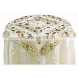 100% Polyester Organza Table Cloth With Beads Embroidery by Handmade Houseware Household Textile