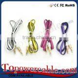 Factory Wholesale Price Long Thin 3.5mm Audio Auxiliary Car AUX Cables thumbnail-1