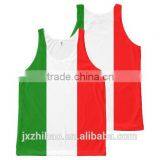 Designer Flag Printing Cotton Plain Tank Top for Men Wholesale China thumbnail-3