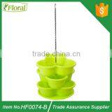 3 tier hanging flowerpot