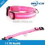 Adjustable Waterproof High Brightness Nylon Fluorescence Webbing Nylon Dog Collar thumbnail-1