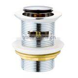 Pop up Wash Basin Drainer, 1-1/4" Size With Overflow Hole, Chrome Finish thumbnail-1