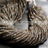 HANDMADE NATURAL BLUE FIRE LABRADORITE 3-4MM RONDELLE FACETED LOOSE BEADS STRAND thumbnail-5