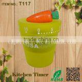 China Mechanical Kitchen Bucket With Carrot Shape Timer