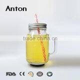 16oz Straw and Tin Lid Mason Jar With Handle thumbnail-6