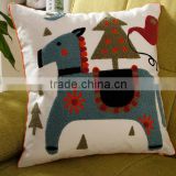 100%cotton canvas towel embroidered decorative cushion covers, sofa covers