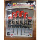 6pcs Screwdriver Set With Holder in Blister Card Packing