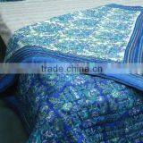 Indian Hand Block Printed Queen Size Quilt Sea Plantation thumbnail-3