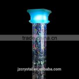 light ed Muli-color Decorative Crystal Glass Polished Pillars