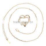 18k Women Fashion Gold Heart Necklace Designs Girls High Quality 2015 thumbnail-5