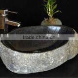 Cheap Wholesale Natural Cobble Stone Wash Basin thumbnail-6