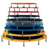 Round Trampoline and Safety Enclosure With Spring Cover Pads Fitness Trampoline