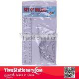 15CM Colorful Drawing Ruler Set 4pcs Geometry Set thumbnail-1