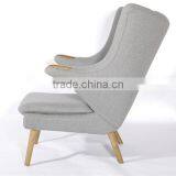Hans J. Wegner Cashmere Teddy Bear Chair and Ottoman thumbnail-3