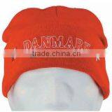 Custom Adult Orange Knitted Winter Beanie