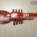 new product wooden animal lobster for decoration