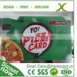 ISO appoved clear membership card/ transparent membership card/ PIZZA card