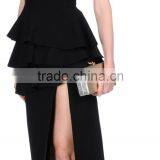 Plain Black Pleated Skirt Backless Braces Skirt Evening Dress thumbnail-3