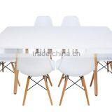 Hot Sale Square Wood Legs Dining Table Set