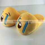 Custom made cotton stuffed fancy plush emoji girls slipper