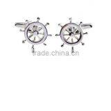 Wholesale Novelty Jewelry Brass Seaman Rudder Helm Cufflinks thumbnail-4