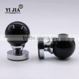 Polished Chrome Finish Black Enamel Door Set Glass Door Knobs thumbnail-1