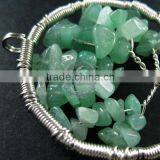 50mm Round Handmade Wiring Tree in Random Green Jade Jasper Stone Pendant Charm DIY Supplies 1820242 thumbnail-2
