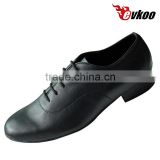 Modern men ballroom latin dance shoes black genuine leather material dance shoes