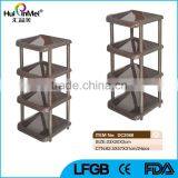 Stackable Multilayer Plastic Corner Shelf thumbnail-1