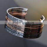 Wholesales Stainless Steel Adjustable Message Bangle Bracelet With High Quality thumbnail-4