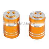 Universal Aluminum 2pcs Smile Gold Motorcycle Tyre Tire Valve Stem Caps 16*8mm thumbnail-1