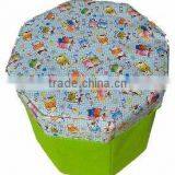 Leather Octagonal Storage Stool thumbnail-1