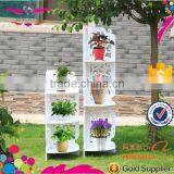 Pattern Carved Wall Corner Display Storage Shelf or Bookshelf thumbnail-1