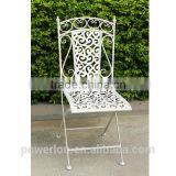 Powerlon Vintage Wrought Iron Folding Patio Chair thumbnail-2