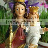 Resin Colorful Hand Paint Virgin Mary and Baby Jesus Figurine thumbnail-2