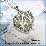 Nigh Light Magical Aqua Blue Hallow Heart Pendant Luminous thumbnail-5